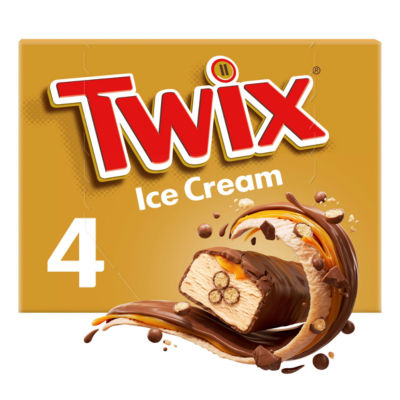 Twix Chocolate & Caramel Ice Cream 4Pk