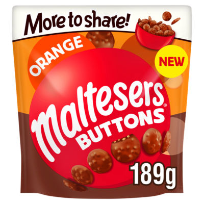 Maltesers Buttons Orange Chocolate More to Share Pouch Bag