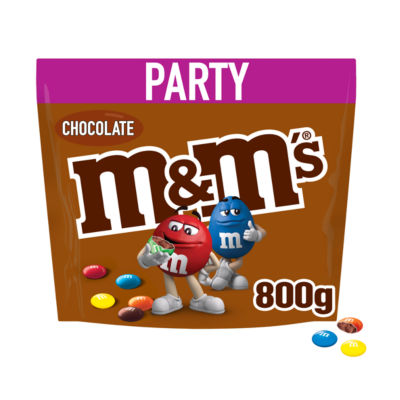 M&Ms Milk Chocolate Party Bulk Snack Bag 800g