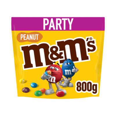 M&Ms Crunchy Peanut & Milk Chocolate Party Mix Bulk Snack Bag 800g
