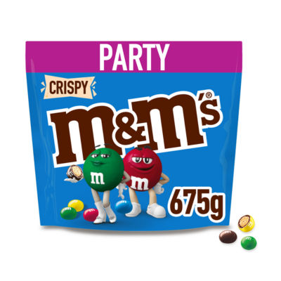M&Ms Crispy Milk Chocolate Party Mix Bulk Snack Bag 675g