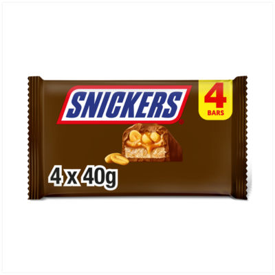 Snickers Peanut Multipack Chocolate Bars 4 X 40G