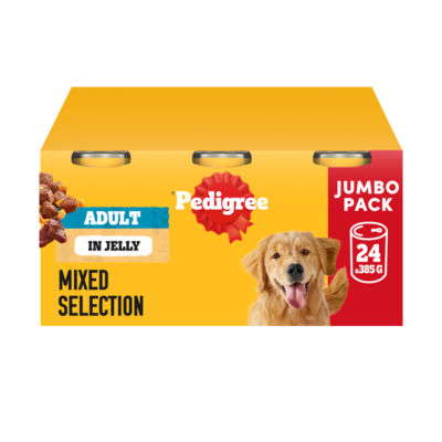 Pedigree ® Adult Wet Dog Food Mixed Selection  Jelly 24x385g Jumbo Pack Can