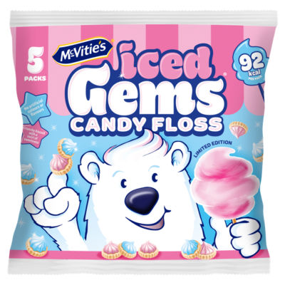 McVities Iced Gems Candy Floss Flavour 5 x 23g