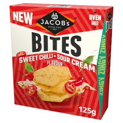 Jacobs Bites Sweet Chilli & Sour Cream Crackers 125g