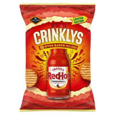 Jacobs Crinklys Franks Red Hot Original Baked Snacks Sharebag 150g