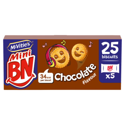 McVities Mini BN Chocolate Flavour Biscuits Multipack 5 x 35g, 175g
