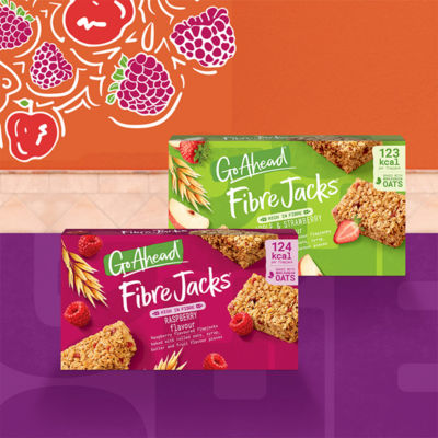 Go Ahead FibreJacks Apple and Strawberry Snack Bars Multipack 4 x 29.7g, 118.9g