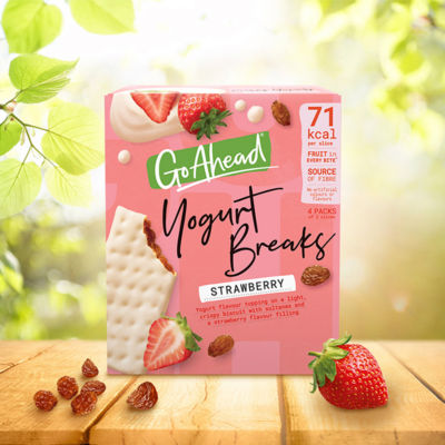 Go Ahead Strawberry Fruit Yogurt Breaks Snack Bars Multipack 4 x 35.5g