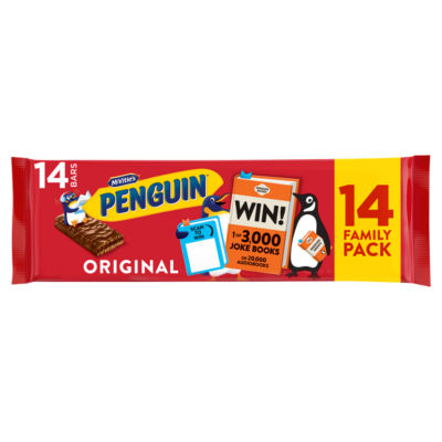 McVitie's Penguin Original Chocolate Flavour Cream Filled Biscuit Bars 14 x 24.6g (344.4g)