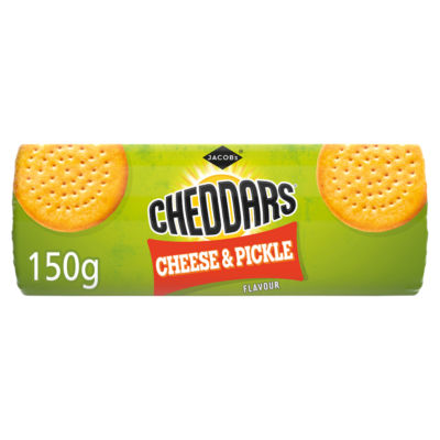Jacobs Cheddars Cheese & Pickle Flavour Cheese Biscuits 150g