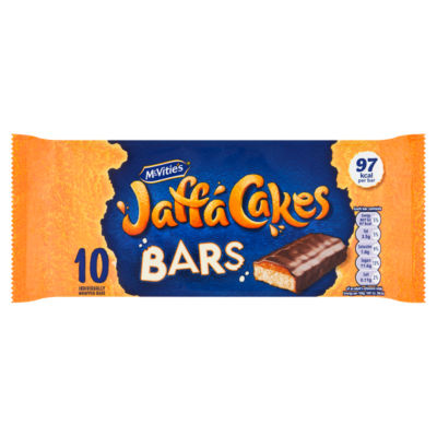 McVities Jaffa Cakes Zingy Orangey Bars 10 Pack