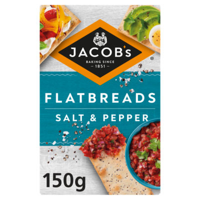 Jacobs Flatbread Salt & Pepper Crackers 150g