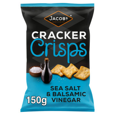 JACOB'S Cracker Crisps Salt and Balsamic Sharing Bag, 150 g (Pack of 1) - Image 3