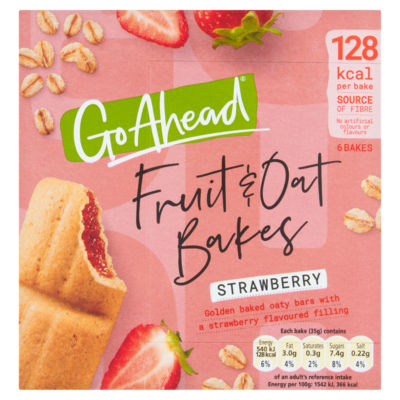Go Ahead 6 Fruit & Oat Bakes Strawberry 210g