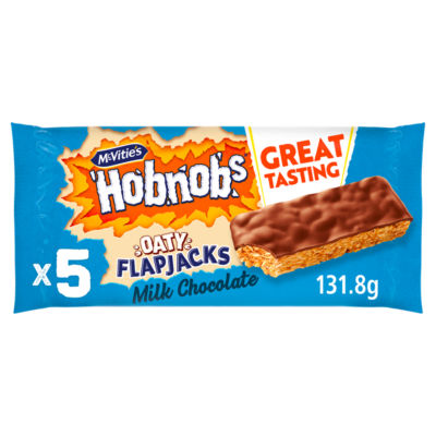 Hobnobs 5 Flapjacks Topped with Milk Chocolate