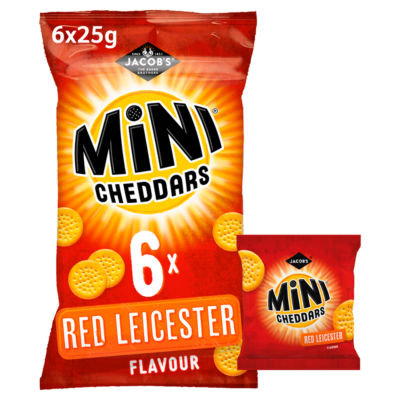 Jacobs Mini Cheddars Red Leicester Multipack Snacks