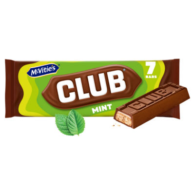 McVities Club Mint Biscuit Bar    7 x 23g