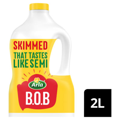 Arla Bob Skimmed Milk 2L Tastes Like Semi Skimmed