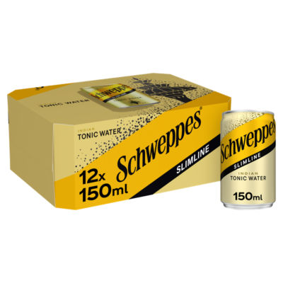 Schweppes Slimline Tonic Water 12 x 150ml Cans