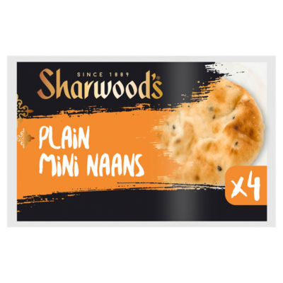Sharwoods 4 Plain Mini Naan Breads