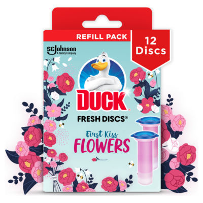Duck Toilet Fresh Disc Refills First Kiss Flowers Duo 2x36ml