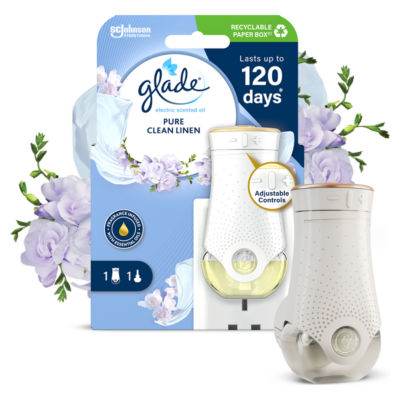 Glade Electric Scented Oil Plug In Holder & Refill Clean Linen 20ml