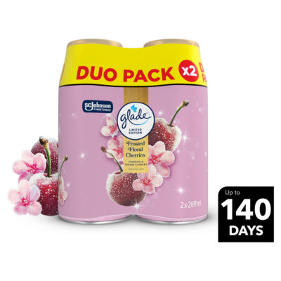 Glade Automatic Spray Air Freshener Twin Refills Frosted Floral Cherries 2x269ml