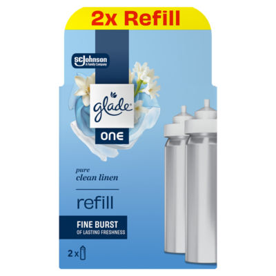 Glade ONE Universal Capsule Refill Pack, Pure Clean Linen, 2x13ml