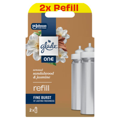 Glade ONE Universal Capsule Refill Pack, Sensual Sandalwood & Jasmine, 2x13ml