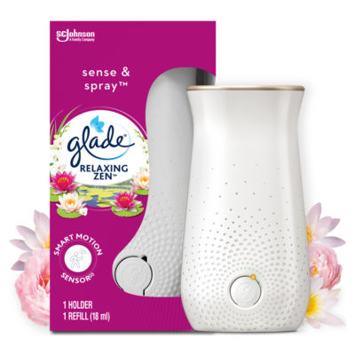 Glade sense spray holder relaxing zen