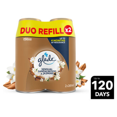 Glade Automatic Spray Twin Refill Air Freshener Sandalwood & Jasmine 2x269ml
