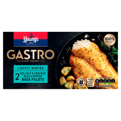Youngs Gastro 2 Sea Salt & Pepper Basa Fillets 310G