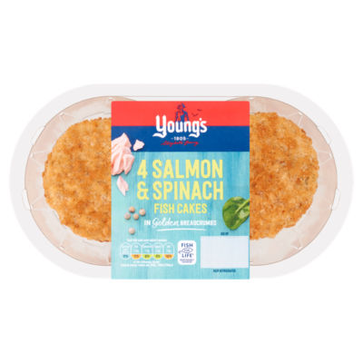 Youngs 4 Salmon & Spinach Fish Cakes 540g