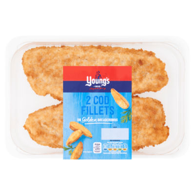 Youngs 2 Cod Fillets in Golden Breadcrumb 300g
