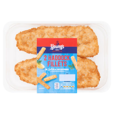 Youngs 2 Haddock Fillets in Golden Breadcrumbs 300g