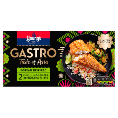 Youngs Limited Edition Gastro 2 Chilli, Lime & Ginger Breaded Fish Fillets 270g