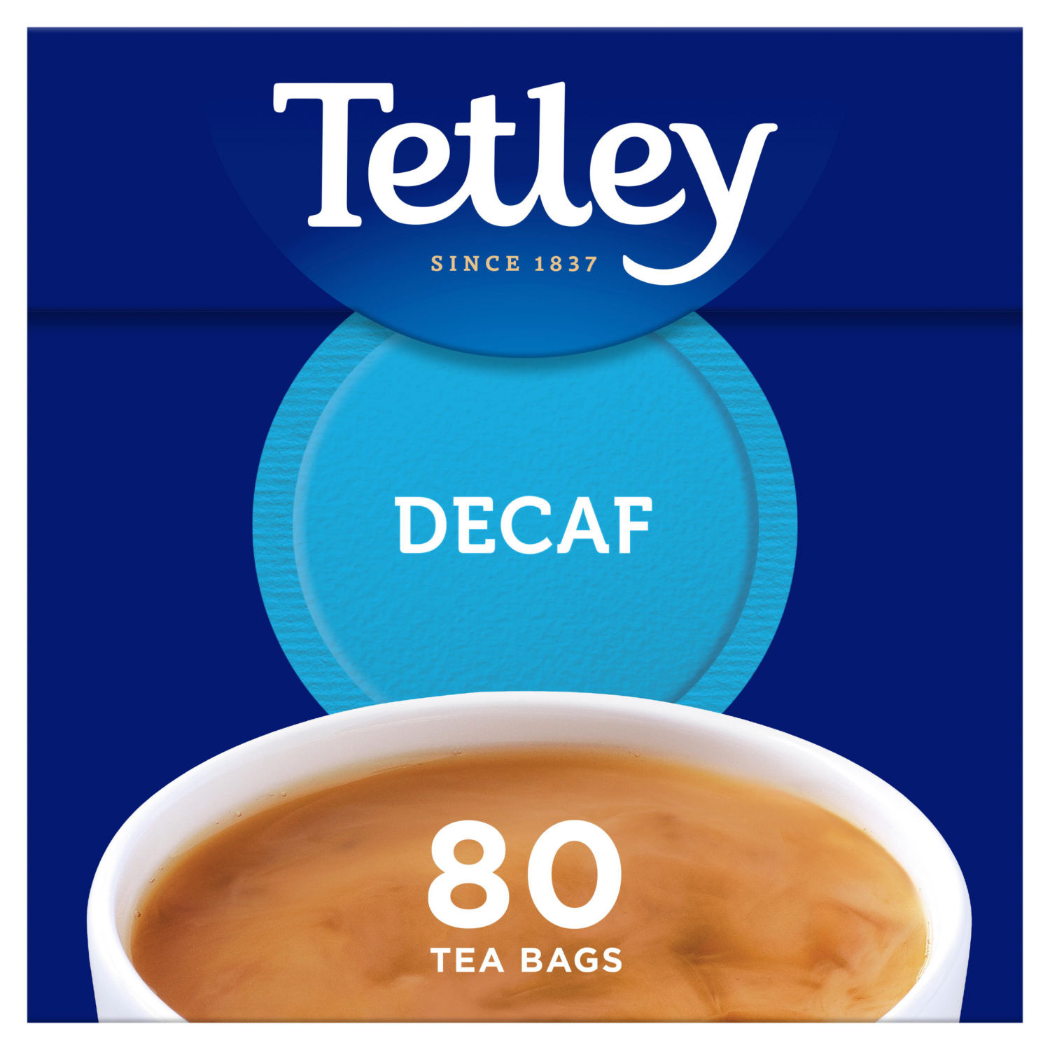 Tetley 80 Decaf Tea Bags Black Tea 250g