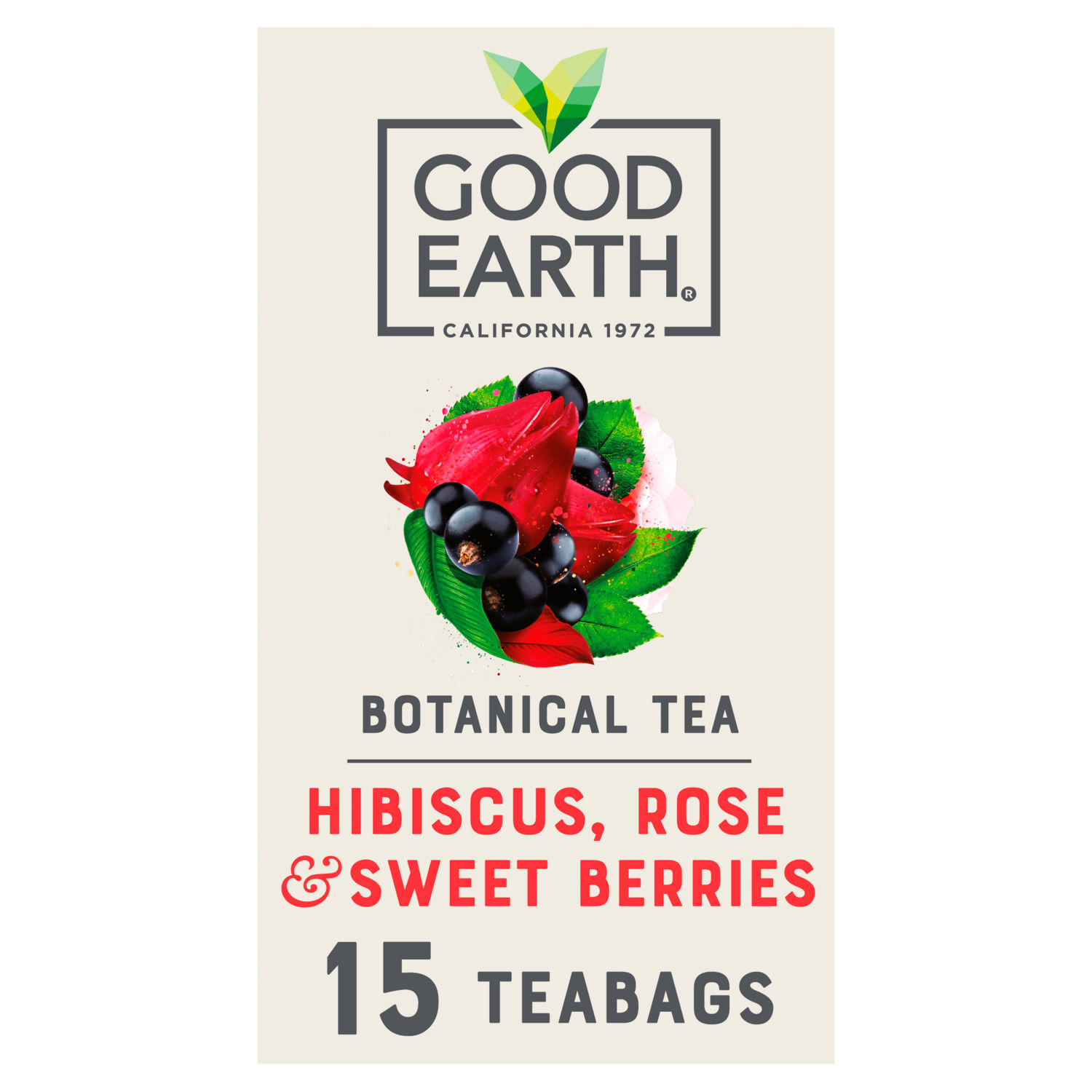 Good Earth Hibiscus Sweet Berries & Rose Tea Bags Pack of 15