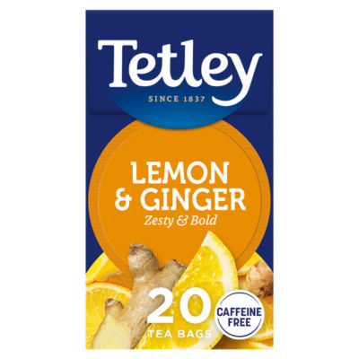 Tetley Herbal Zingy Lemon & Ginger Tea Bags x20