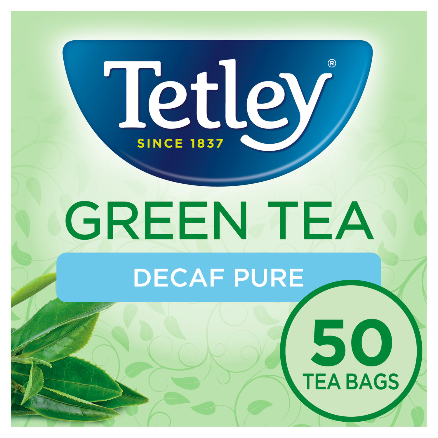 Tetley Decaf Green Tea Bags x50