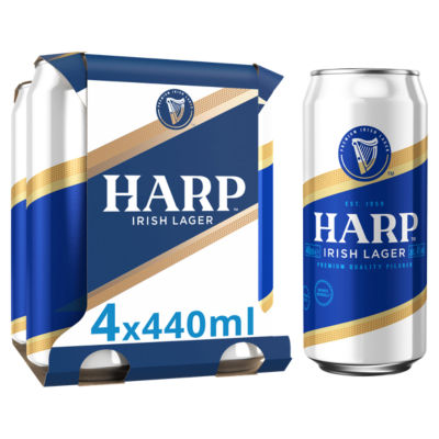 HARP Premium Irish Lager 4 x 440ml Can