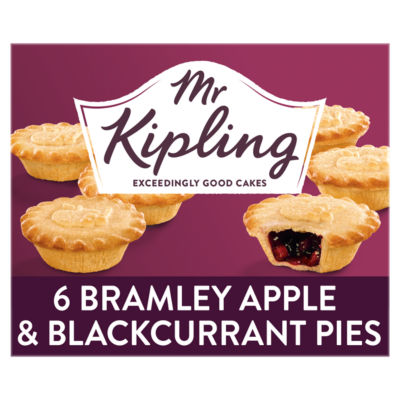 Mr Kipling Bramley Apple & Blackcurrant Pies 6 Pack