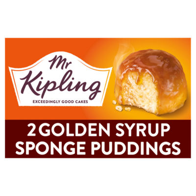 Mr. Kipling Golden Syrup Sponge Pudding Cake Dessert Pots 2 X 95G