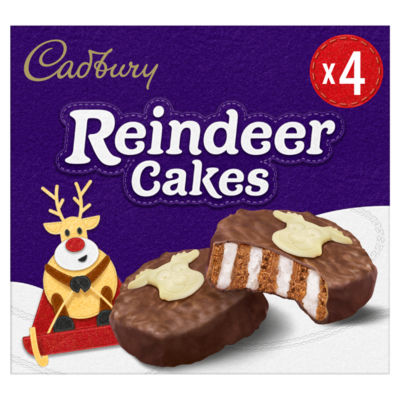 Christmas Reindeer Cakes 4 Pack