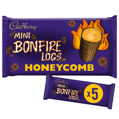 Cadbury Halloween Mini Bonfire Logs Honeycomb Flavour Cakes 5 Pack