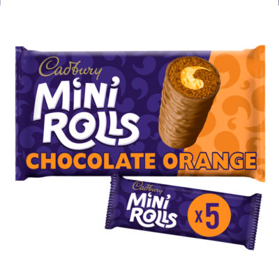 Cadbury Mini Rolls Chocolate Orange Cakes 5 Pack