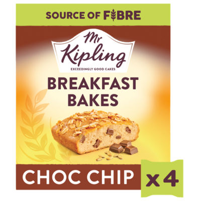 Mr Kipling Choc Chip Breakfast Bakes Snack Cakes 4 Pack