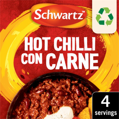 Schwartz hot chilli con carne recipe mix