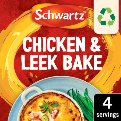 Schwartz chicken leek bake recipe mix